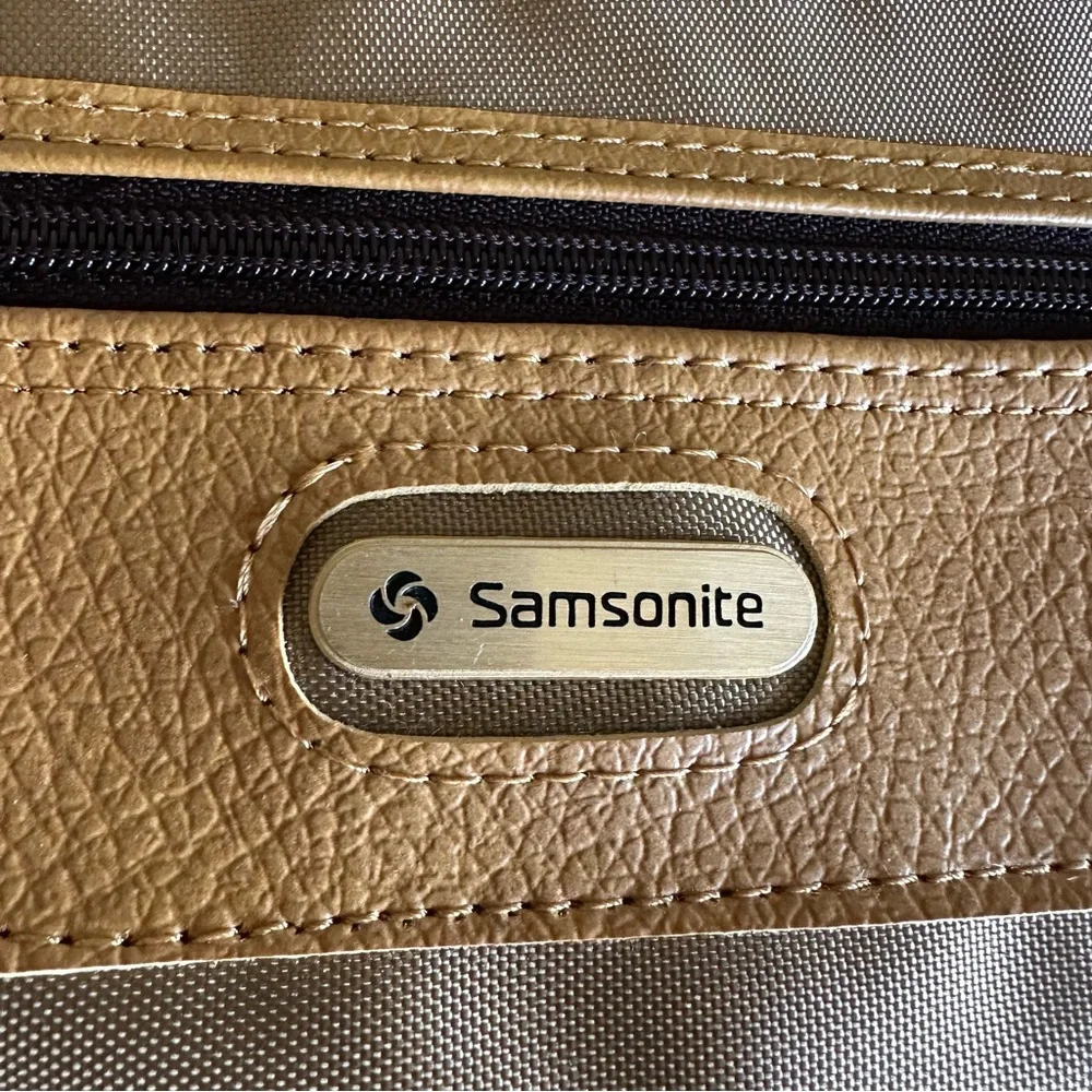 SAMSONITE Special Edition Made in Korea Canvas Tan and Brown Travel CrossbodyBag